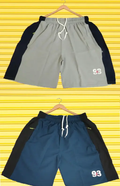 Everyday Sport Cum Casual Short/Two Side Zip/Dry Fit Short/Black+Grey